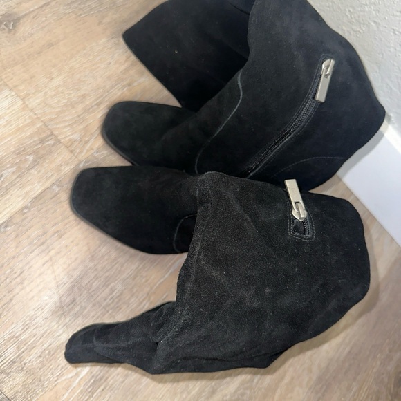 Splendid Womens Boots Solid Black Size 6 Suede Block Heel Knee High - Picture 14 of 14